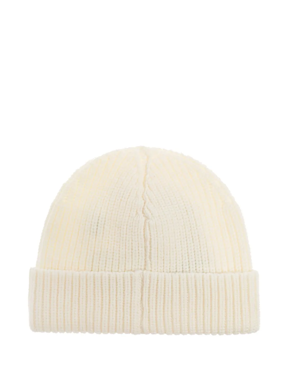 Off-White arrow-embellished ribbed beanie - Beige