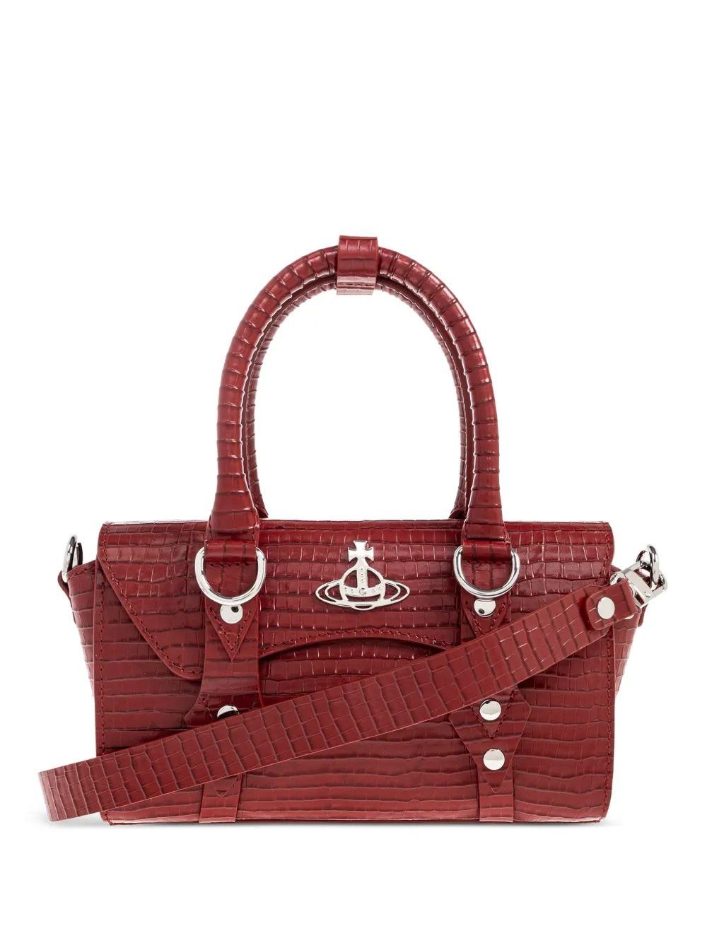 Vivienne Westwood mini Bettina crocodile-effect tote bag | Red | Image 1