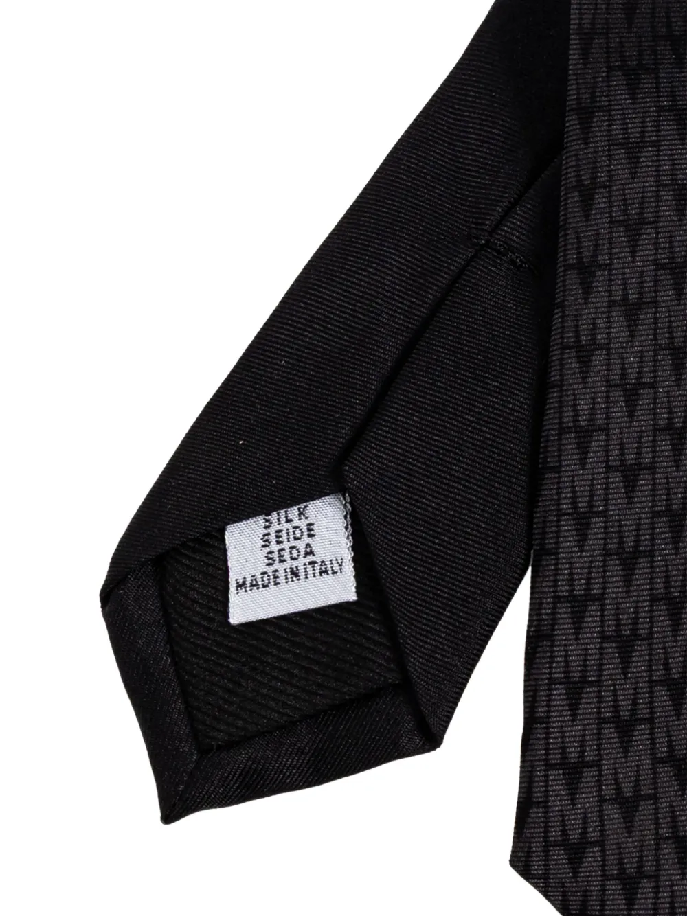 Moschino Zijden stropdas met logo Zwart