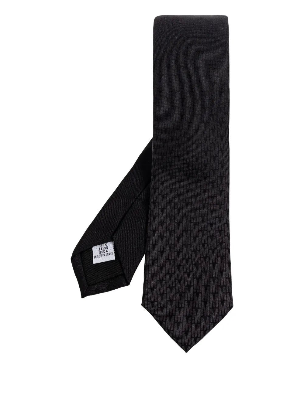 Moschino logo-lettering silk tie | Black | Image 1