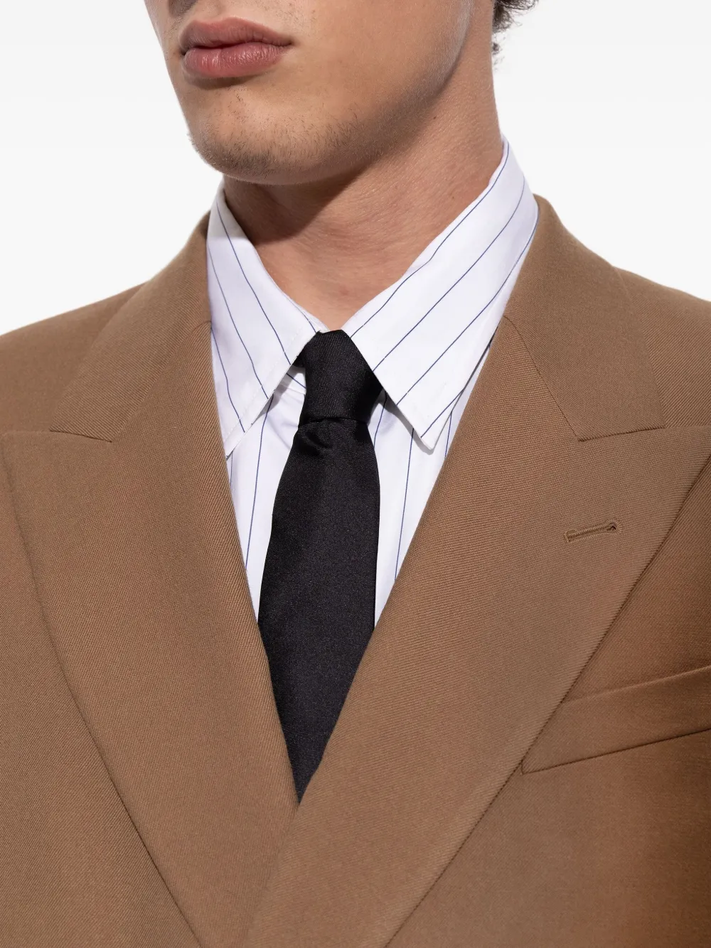 Moschino Zijden stropdas met logo Zwart