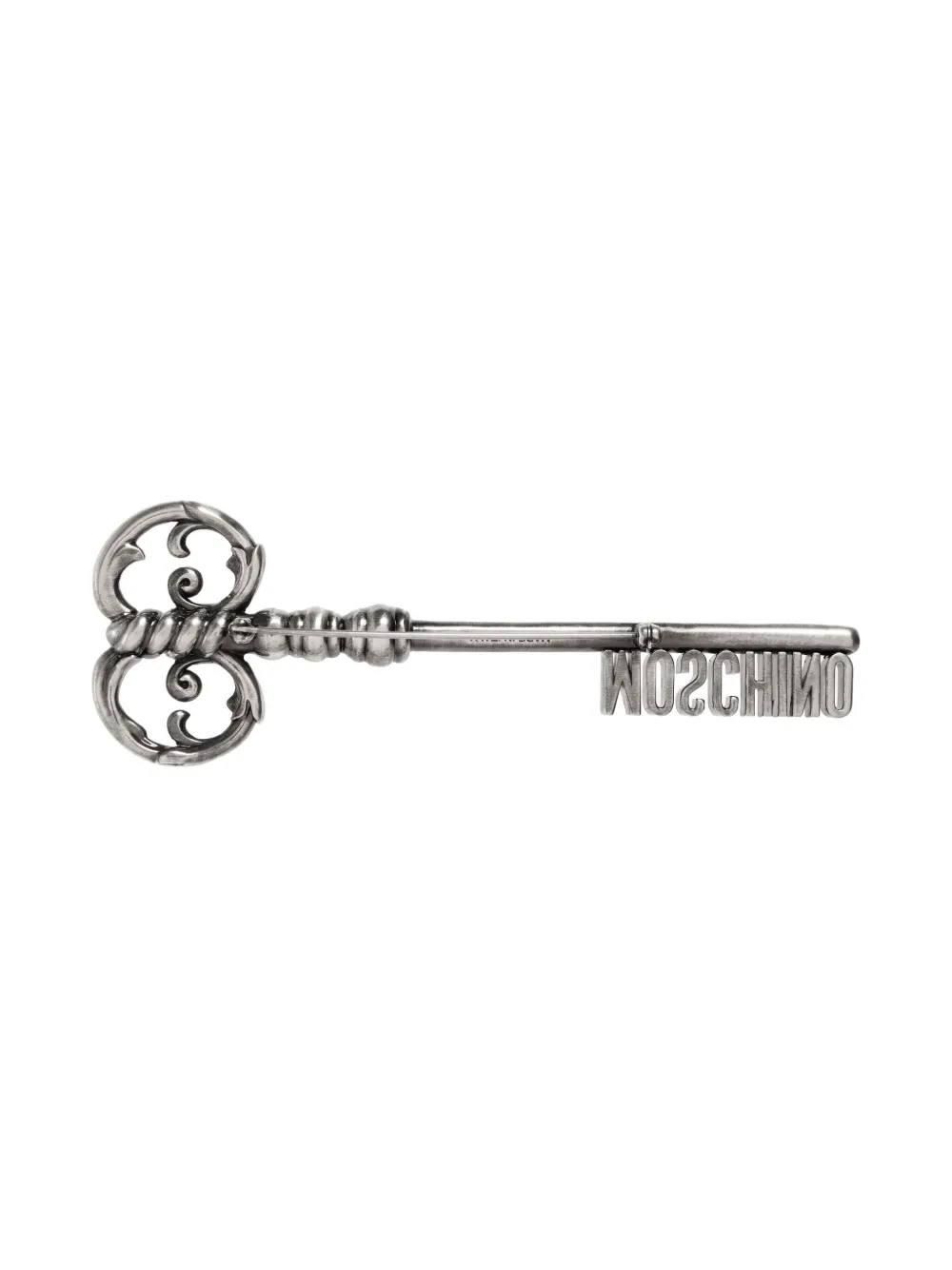 Moschino Ornate-key Brooch In Metallic