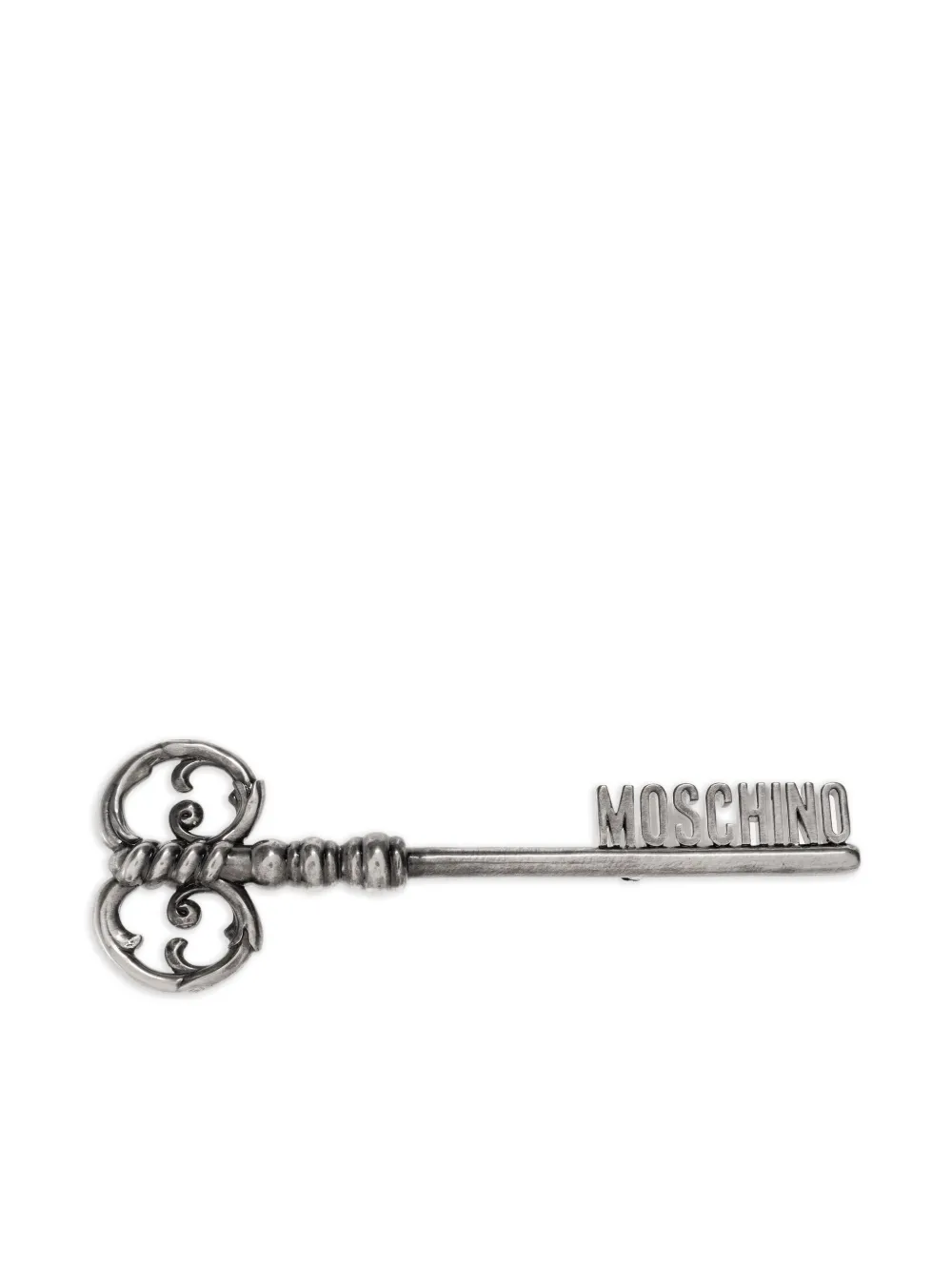 Moschino ornate-key brooch - Silber
