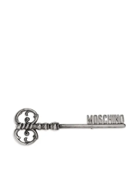 Moschino ornate-key brooch