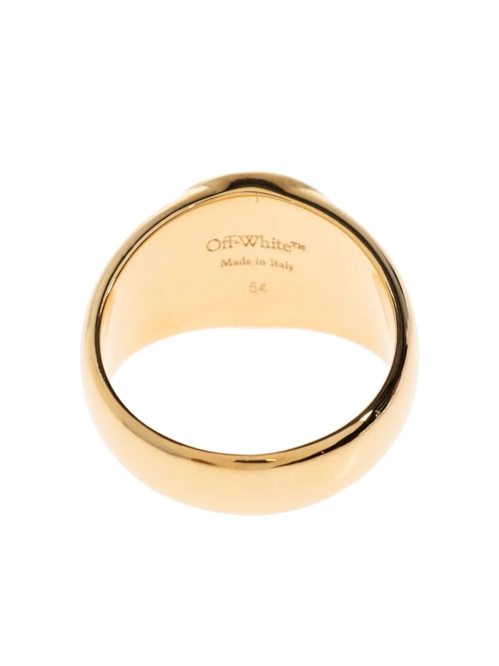 Off-white Logo-embellishment Ring In Gold