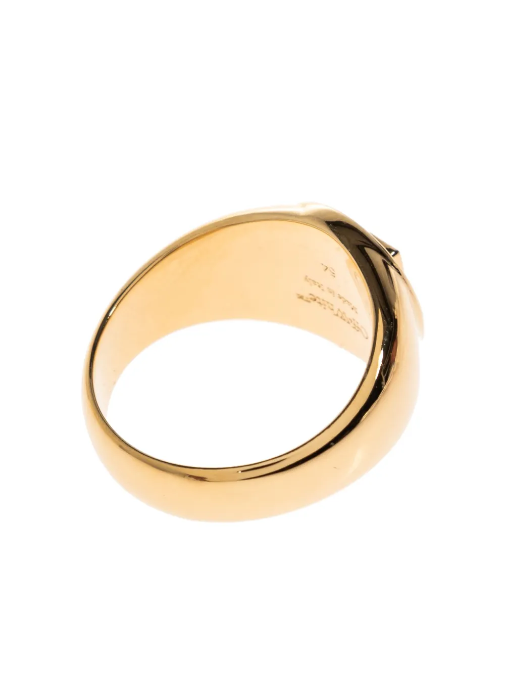 Off-white Logo-embellishment Ring In Gold