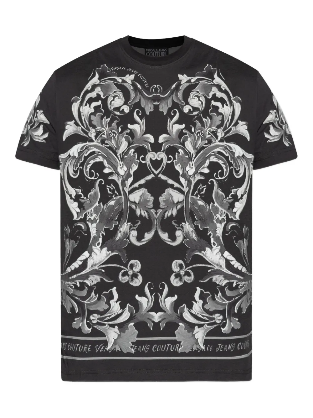 Versace Jeans Couture baroque-print T-shirt | Black | Image 1