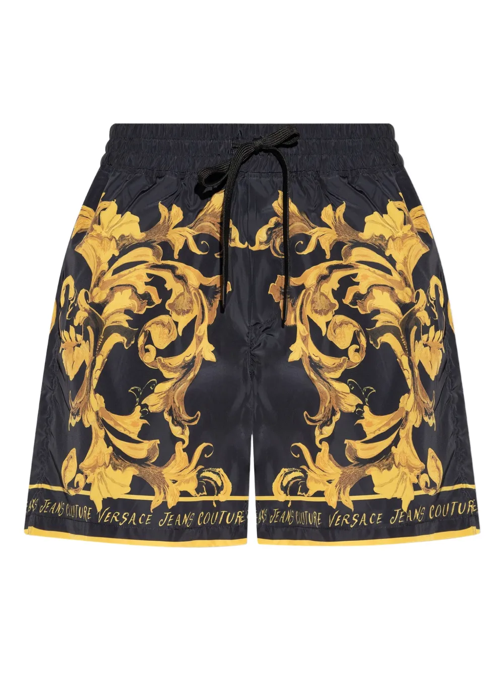Versace Jeans Couture baroque-print drawstring shorts | Black | Image 1