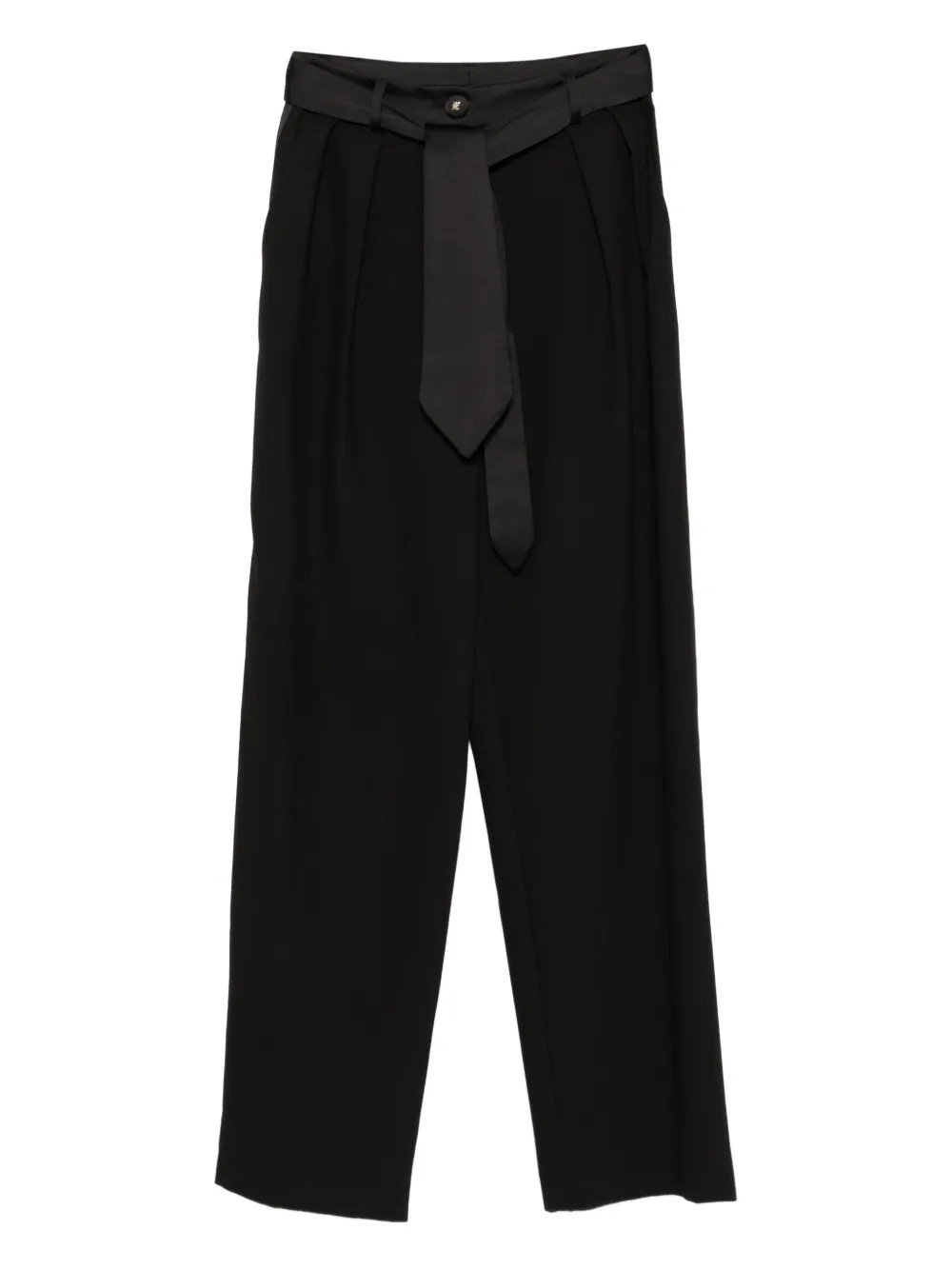 IMPERIAL tie-belt pleated trousers | Black | Image 1
