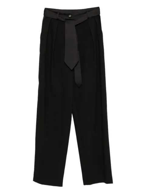 IMPERIAL tie-belt pleated trousers