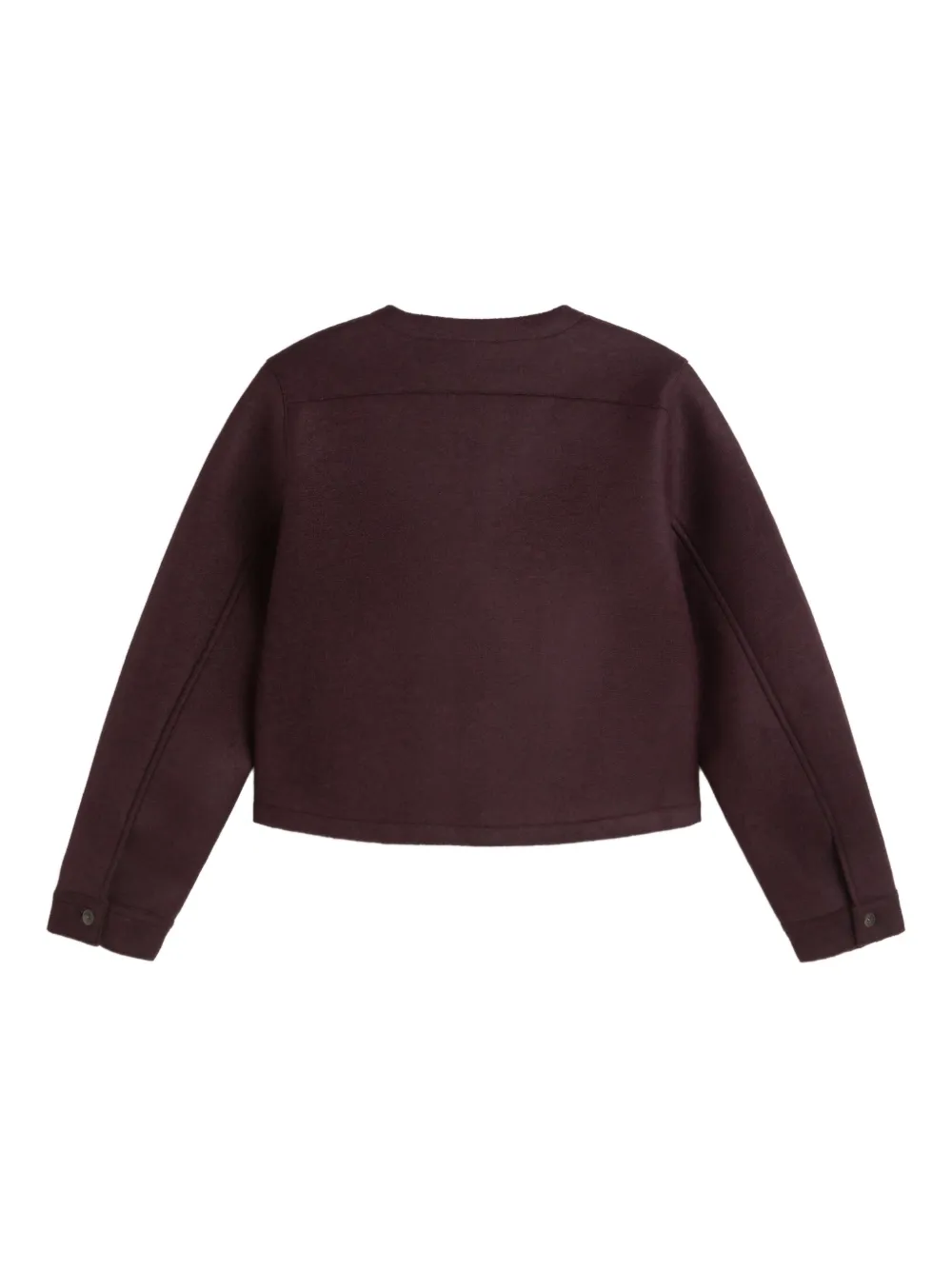Apc Patch-pocket Cardigan Coat In Burgundy