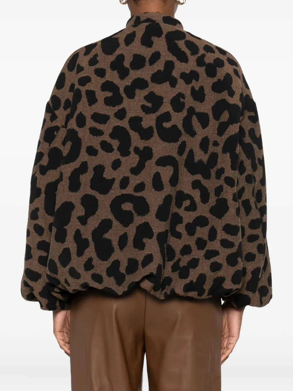 Imperial Leopard-print Jacket In Brown