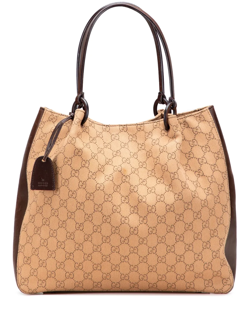 Gucci Pre-Owned 2000-2015 GG デニム ハンドバッグ - ブラウン Gucci Pre-Owned 2000-2015 GG デニム ハンドバッグ - ブラウン