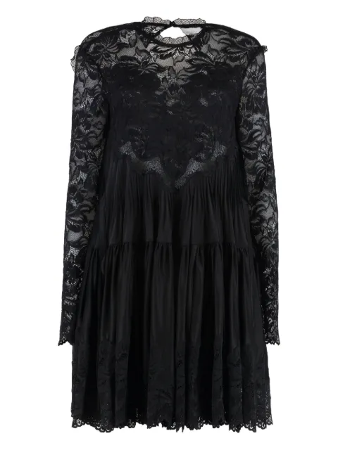 Rabanne floral-lace tiered dress