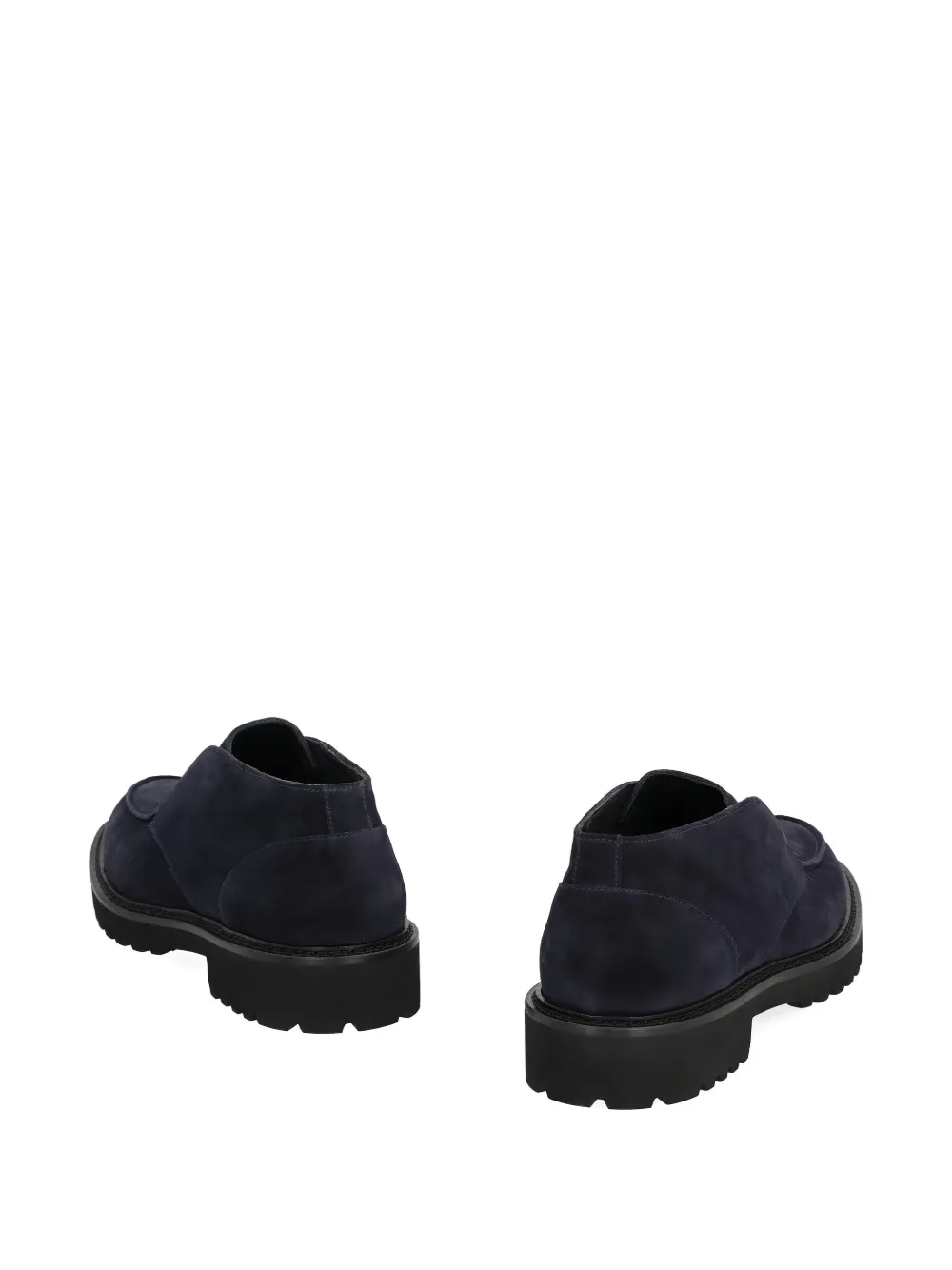 Doucal's round-toe leather boots Blue
