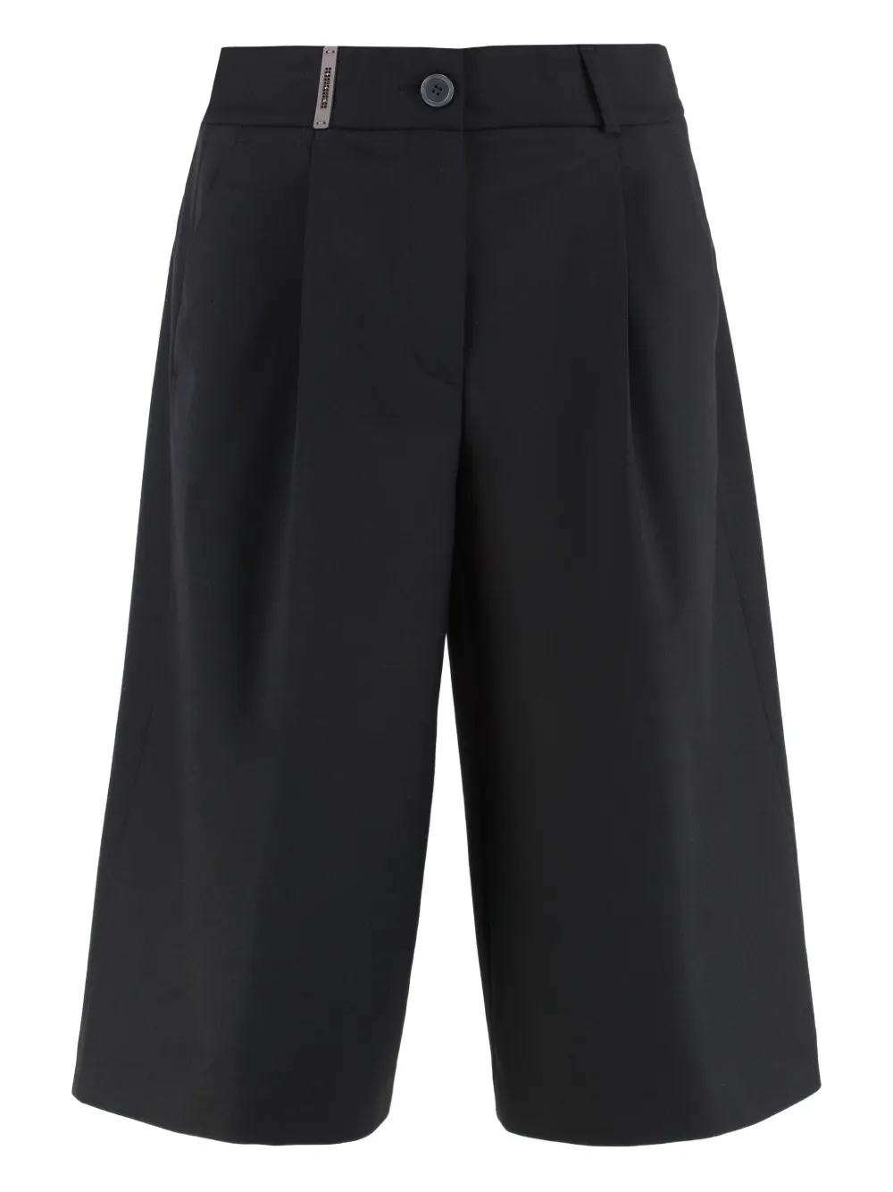 Peserico Virgin Wool Blend Bermuda-shorts In Black