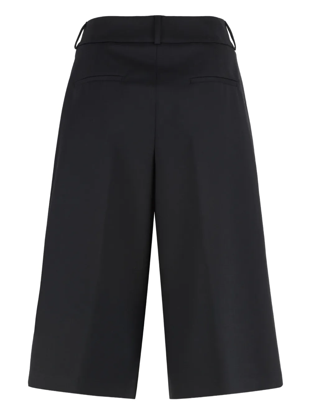 Peserico Virgin Wool Blend Bermuda-shorts In Black
