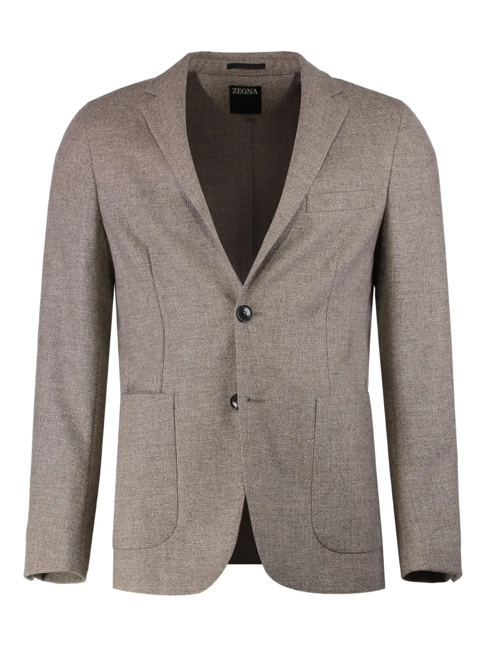 Zegna single-breasted notched-lapel blazer Bruin