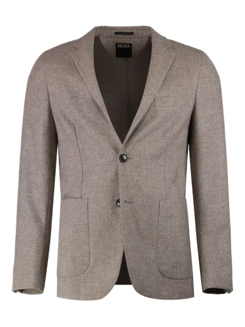 Zegna single-breasted notched-lapel blazer 
