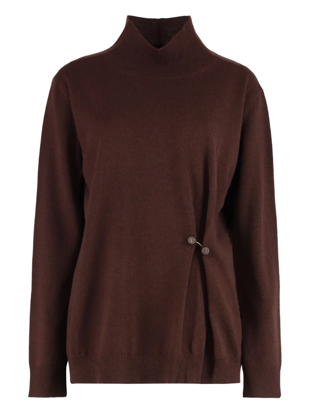 Fabiana Filippi suéter con cuello de tortuga | marrón | Image 1
