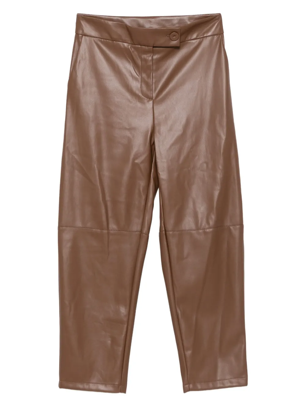 IMPERIAL button-fastening crop trousers | Brown | Image 1