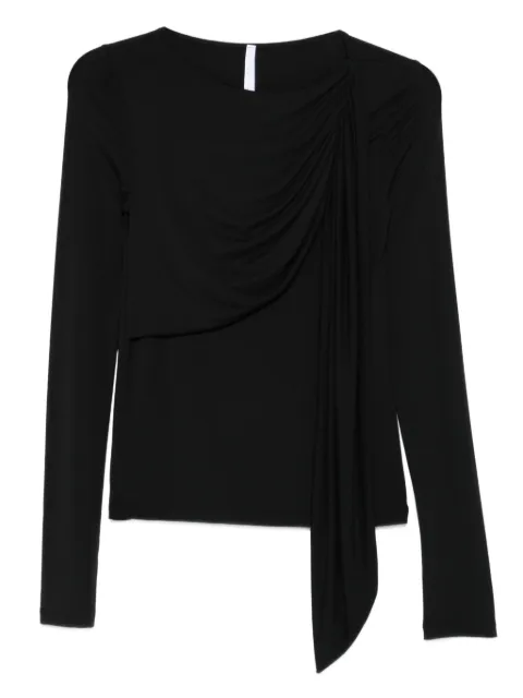 IMPERIAL draped long-sleeve top