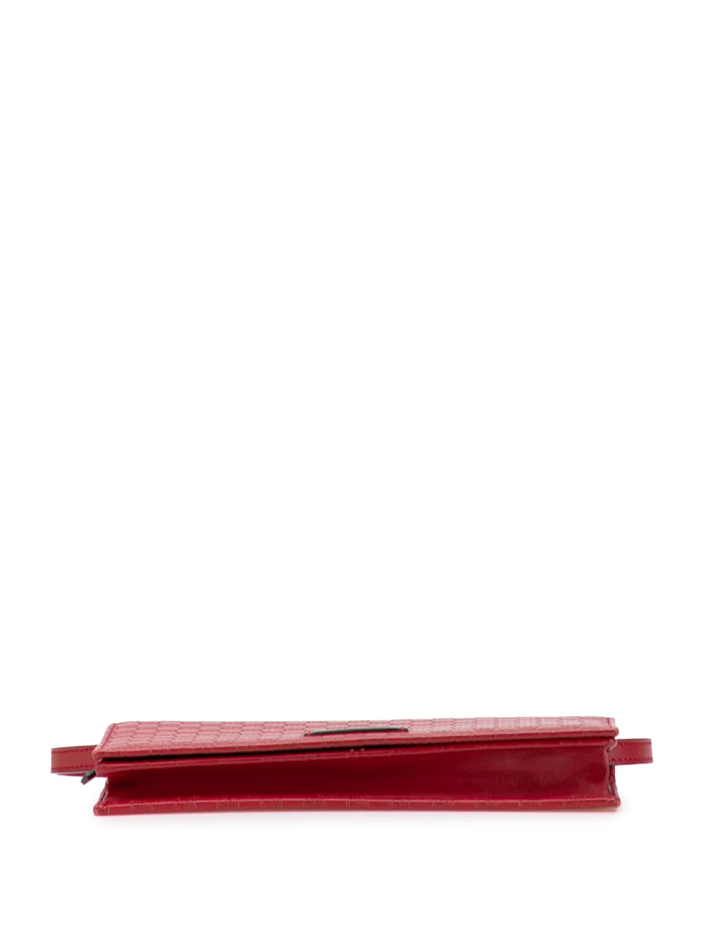 Pre-owned Gucci 2000-2015 Microssima Wallet On Strap Crossbody Bag In Red