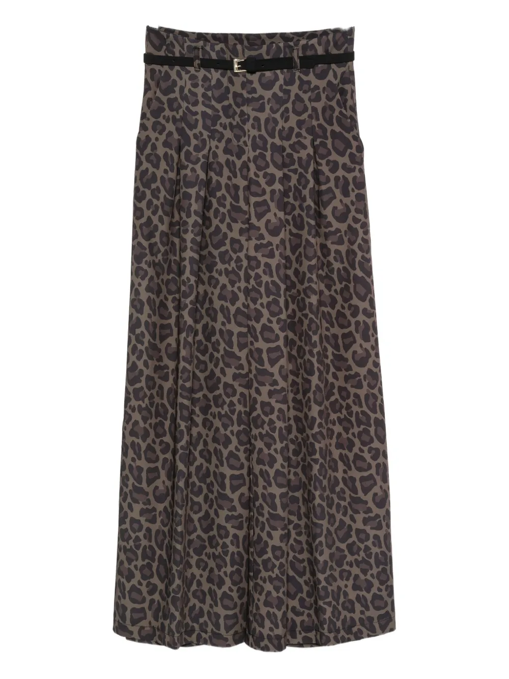 IMPERIAL pleated leopard-print trousers | Brown | Image 1