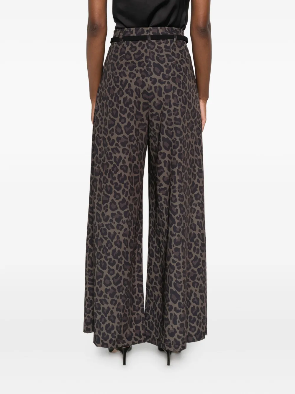 Imperial Pleated Leopard-print Trousers In Gold