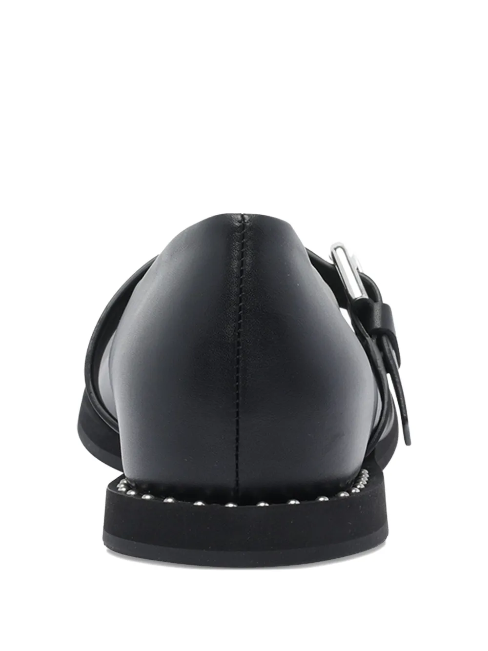Premiata Buckle-detail Round-toe Ballet Flats In Black