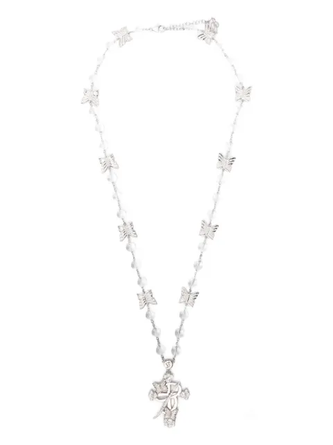 Blumarine butterfly beaded necklace