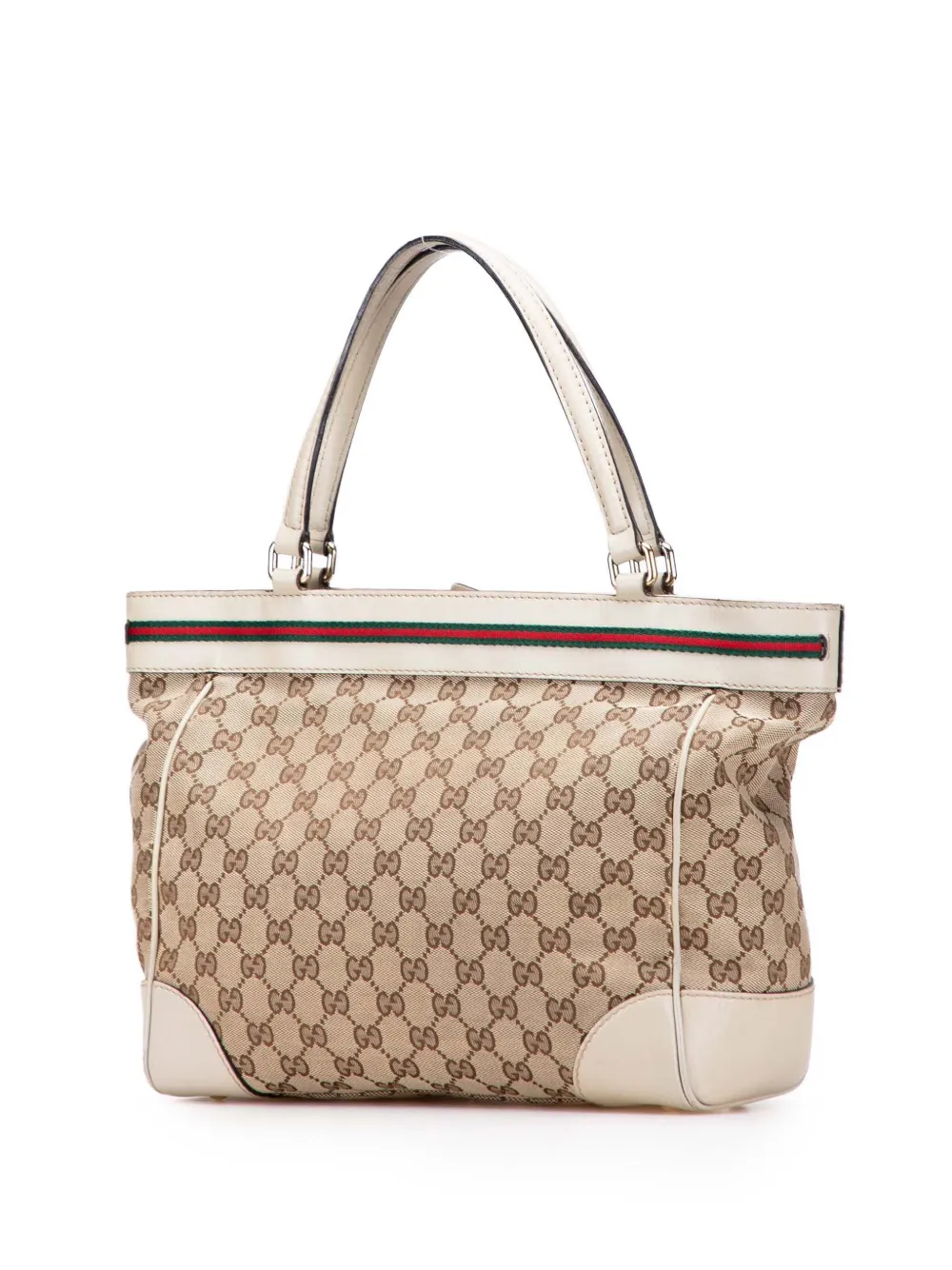 Pre-owned Gucci 2016-2025 Gg Canvas Mayfair Tote Bag In Brown