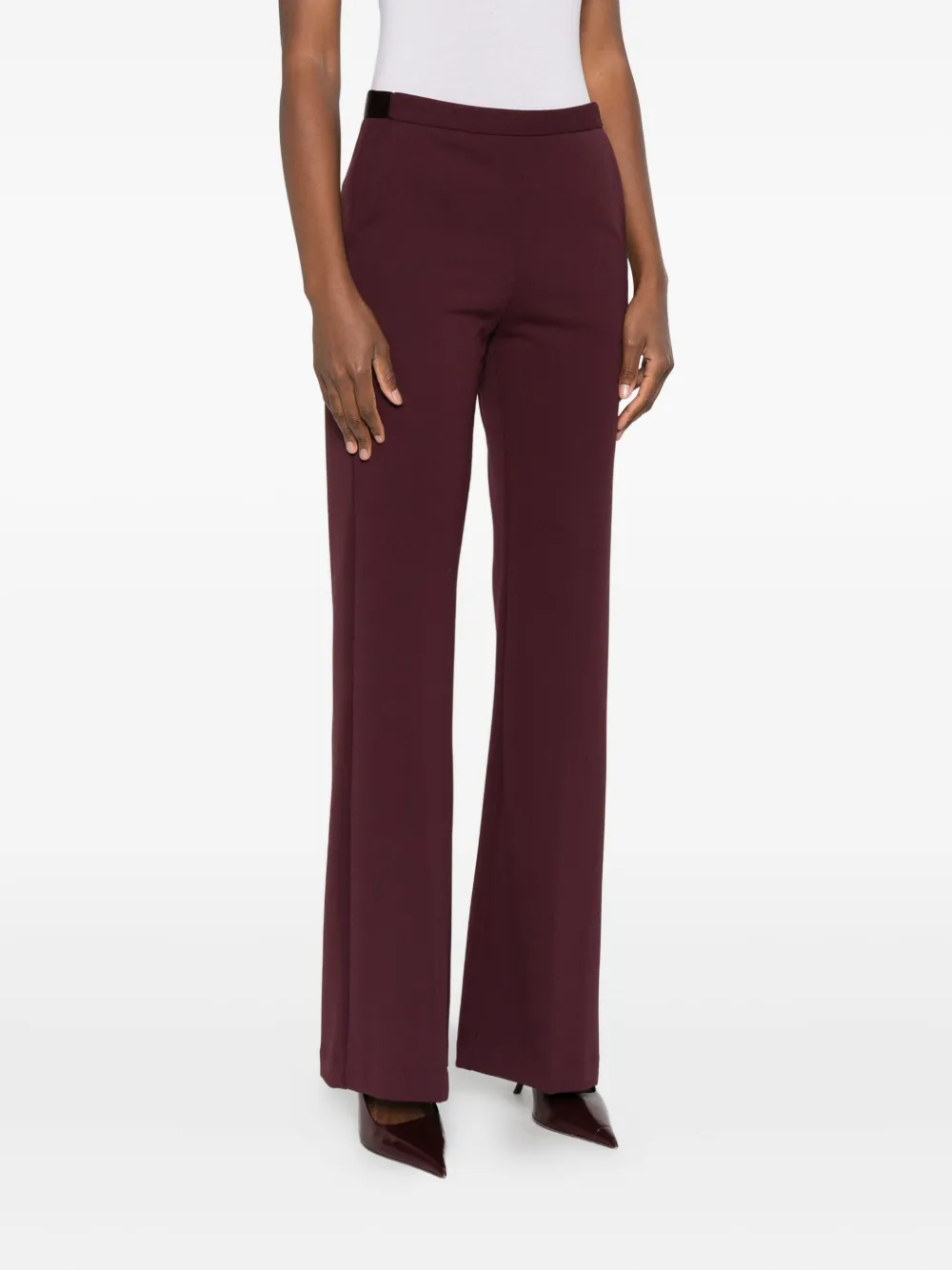 Imperial Pocket-detail Flared Trousers In Red