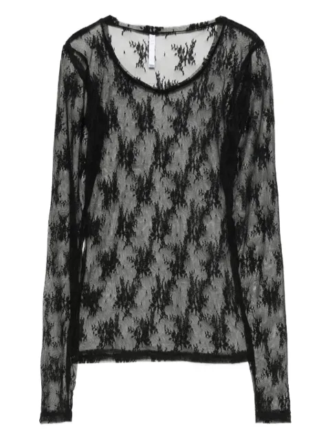 IMPERIAL lace long-sleeve top