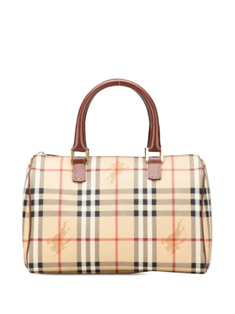 Burberry Pre-Owned 2003 Haymarket Check Coated Canvas boston bag