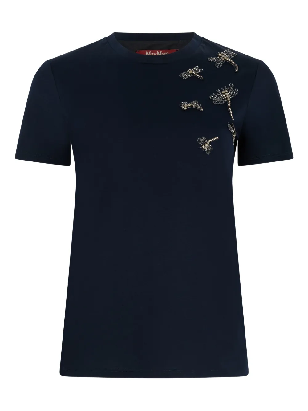 Max Mara Pontile embellished T-shirt Blauw