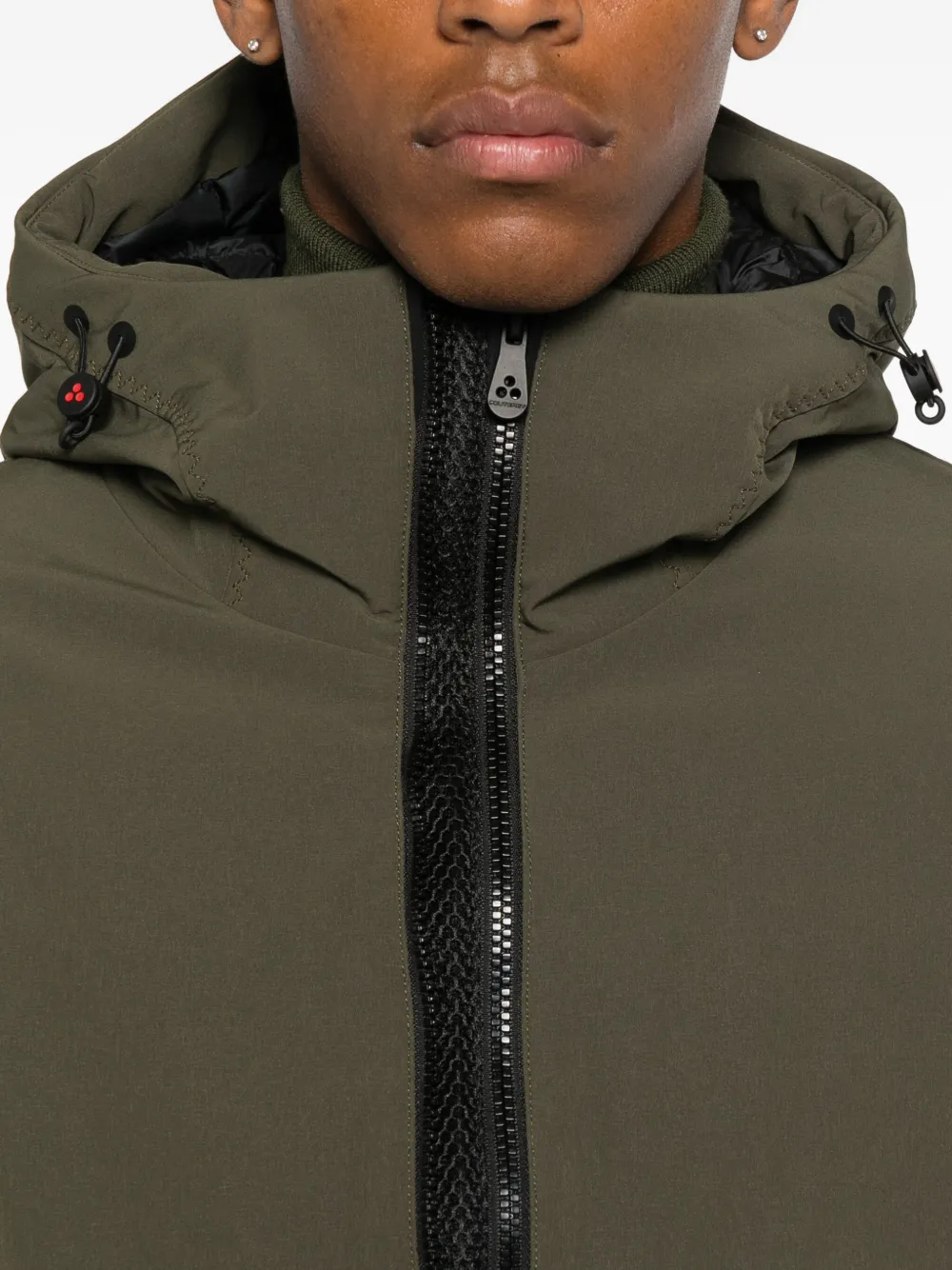 Peuterey Jas met capuchon en rits Groen