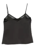 IMPERIAL sheer-panelled top - Black