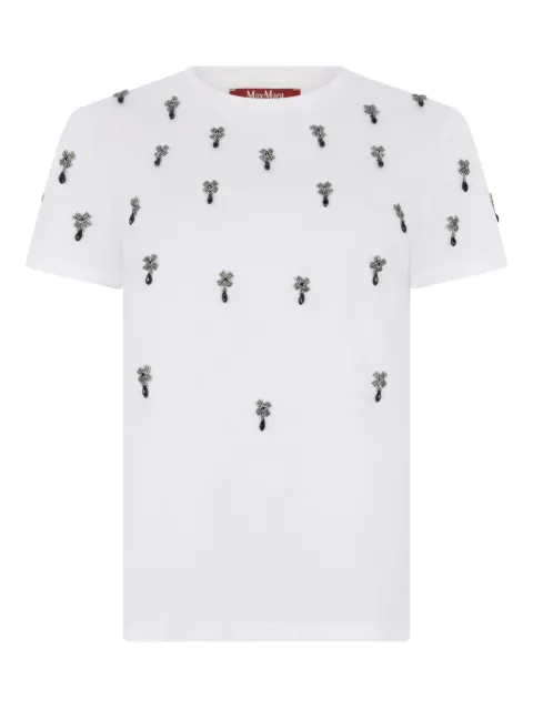 Max Mara Pontile embellished cotton T-shirt