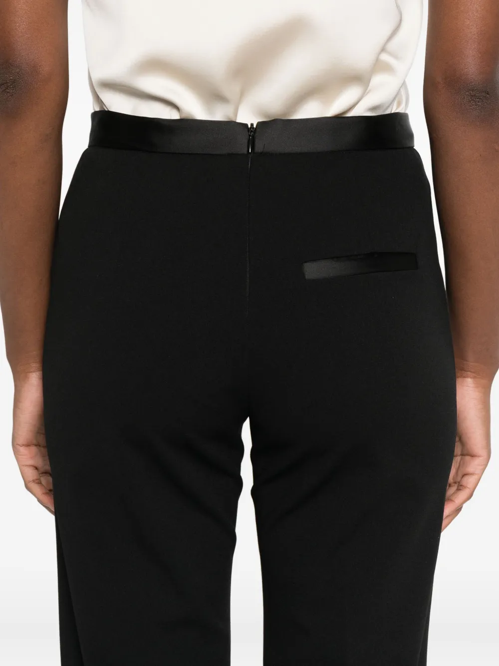 Imperial Flared-hem Trousers In Black