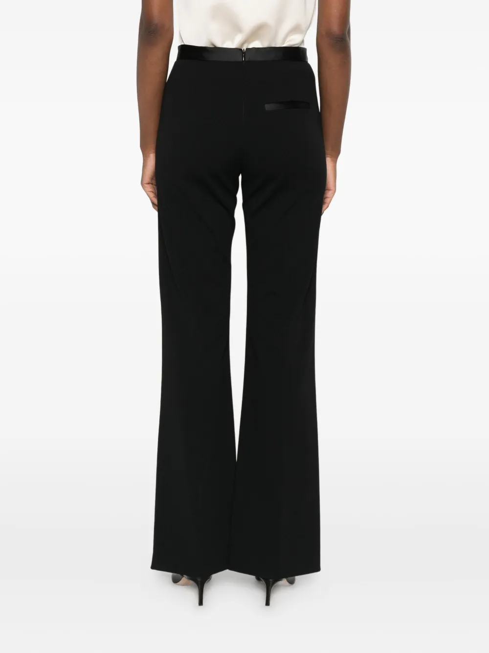 Imperial Flared-hem Trousers In Black