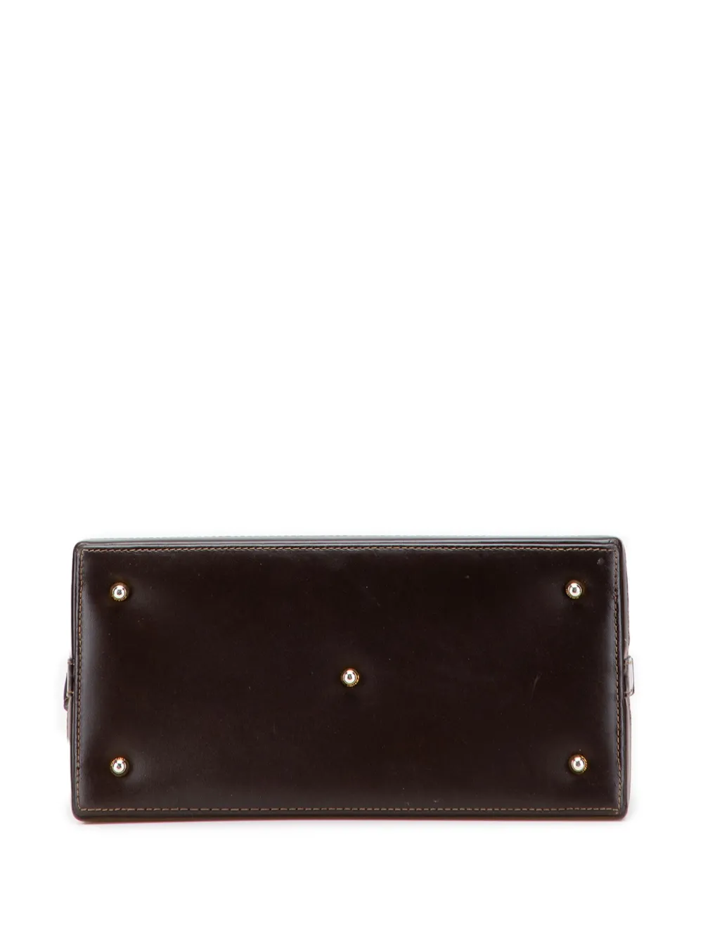 Pre-owned Fendi 2000-2010 Zucca Canvas Push Lock Box Handbag In Brown