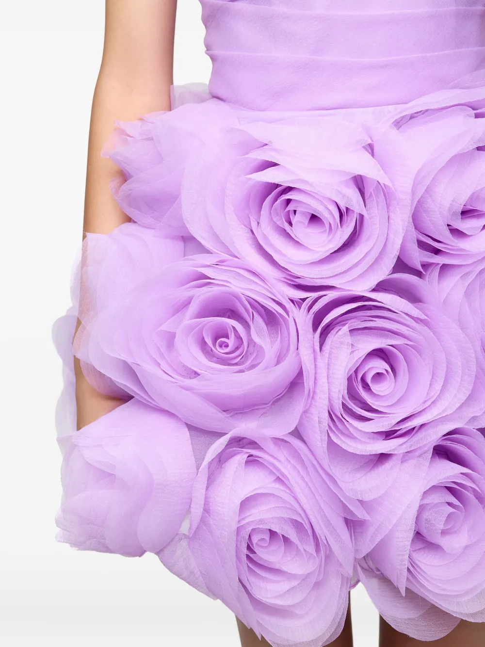 Ana Radu Strapless mini-jurk verfraaid met strik Paars