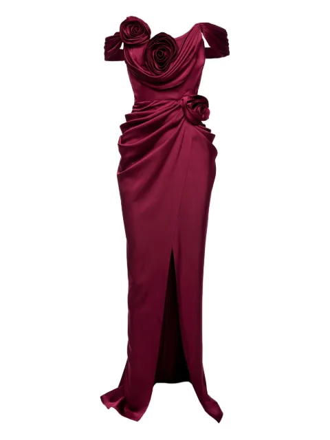 Ana Radu rose-embellishment maxi dress