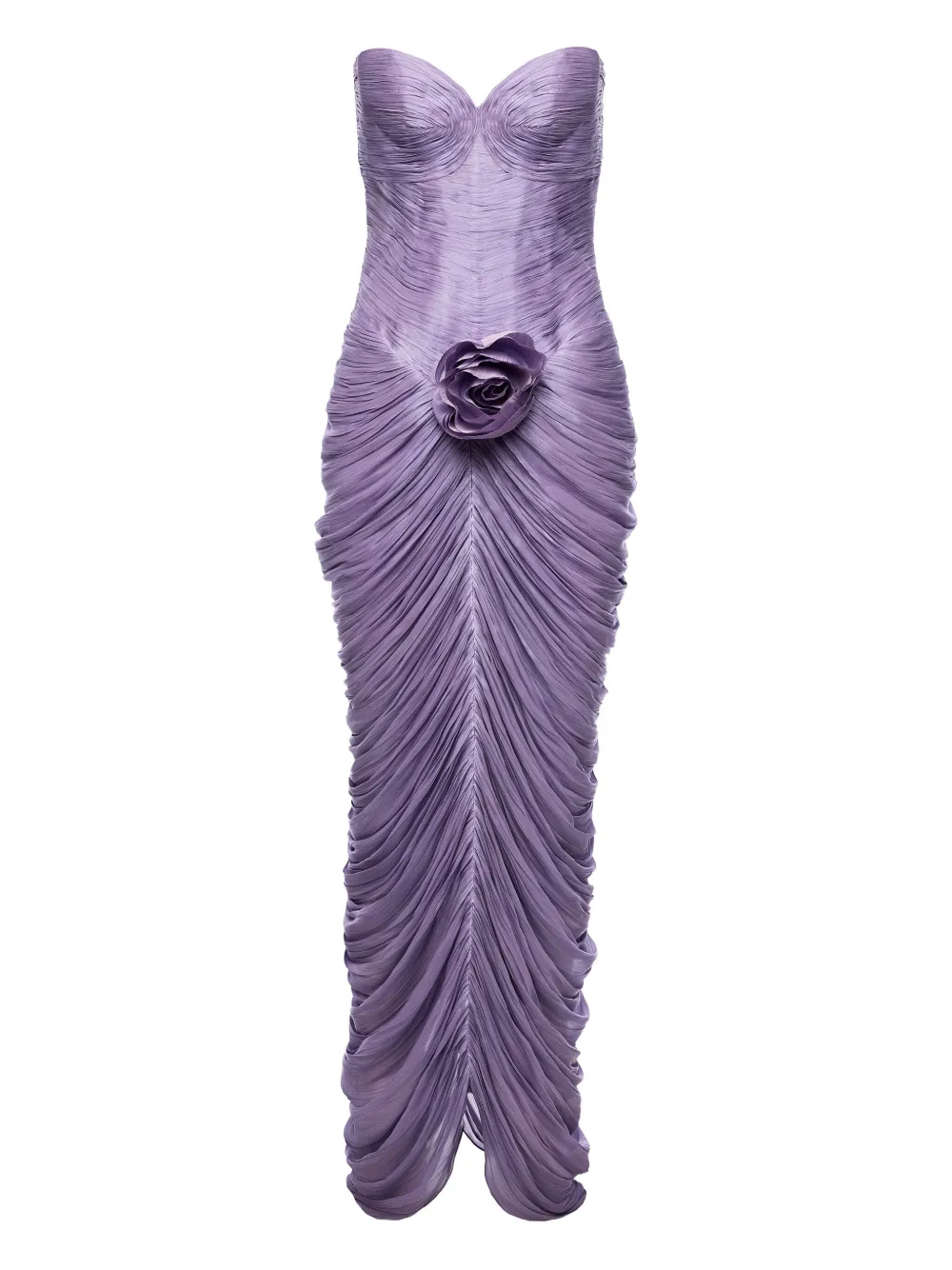 Ana Radu rose-embellishment maxi dress - パープル Ana Radu rose-embellishment maxi dress - パープル