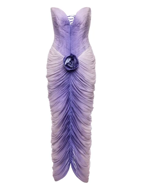 Ana Radu rose-embellished draped dress