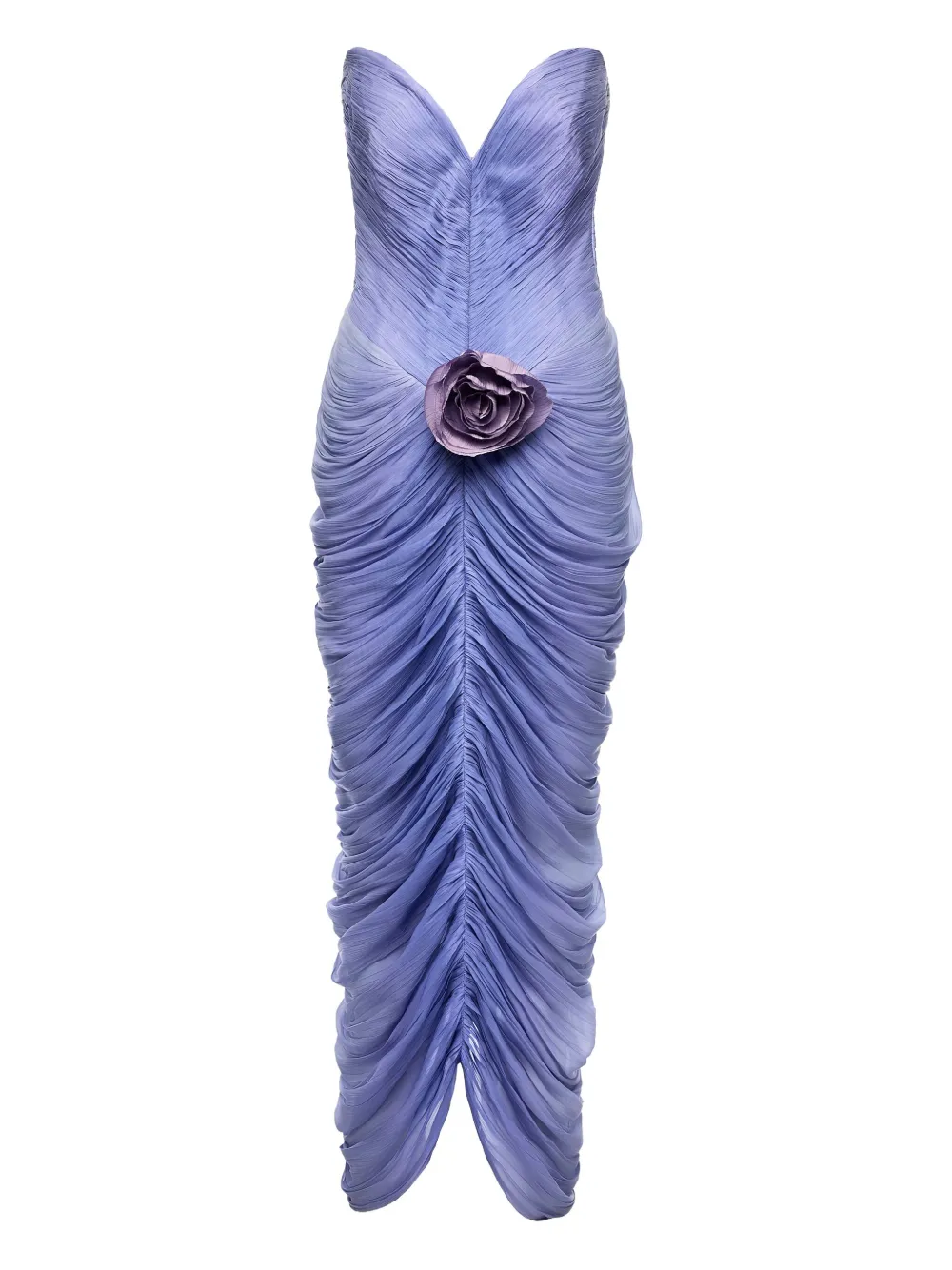 Ana Radu rose-embellishment maxi dress - パープル Ana Radu rose-embellishment maxi dress - パープル