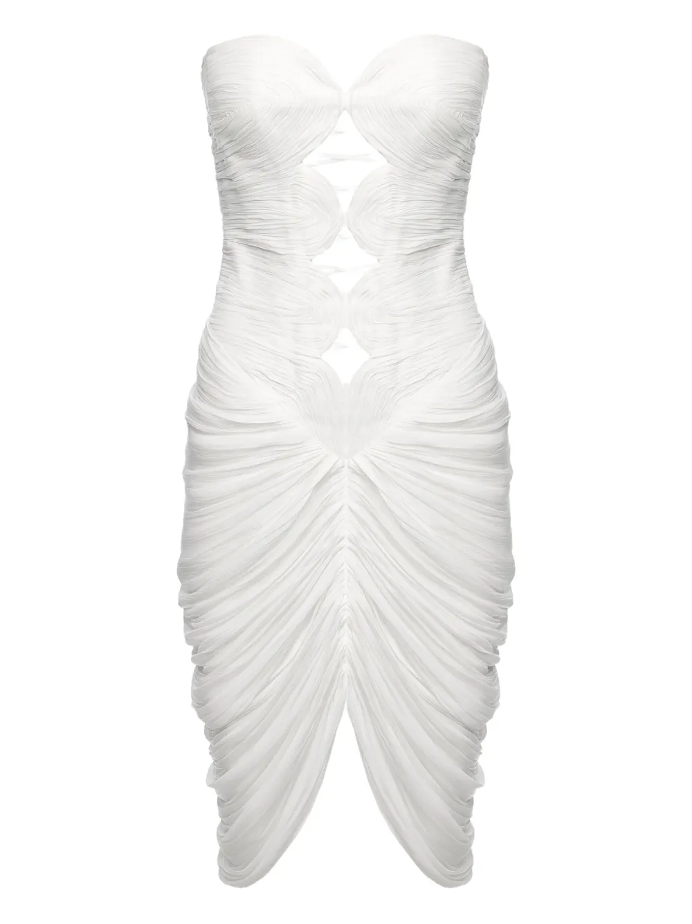 Ana Radu off-the-shoulder draped dress - ホワイト Ana Radu off-the-shoulder draped dress - ホワイト