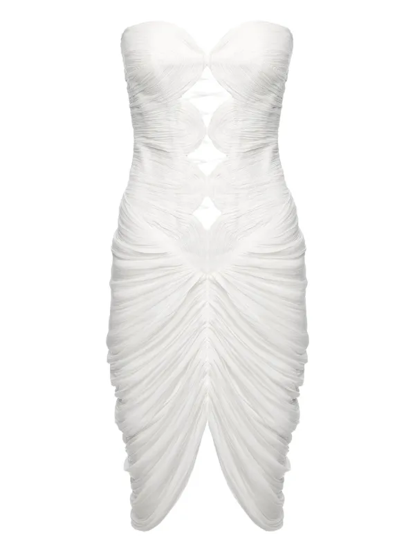 Ana Radu Geometric cut-out Dress | White