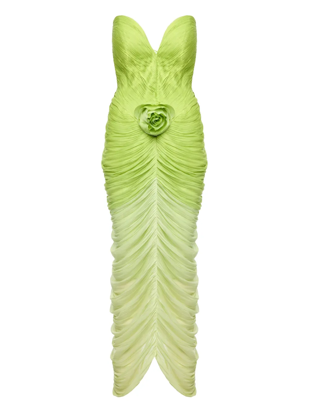 Ana Radu rose-embellished draped maxi dress | Green | Image 1
